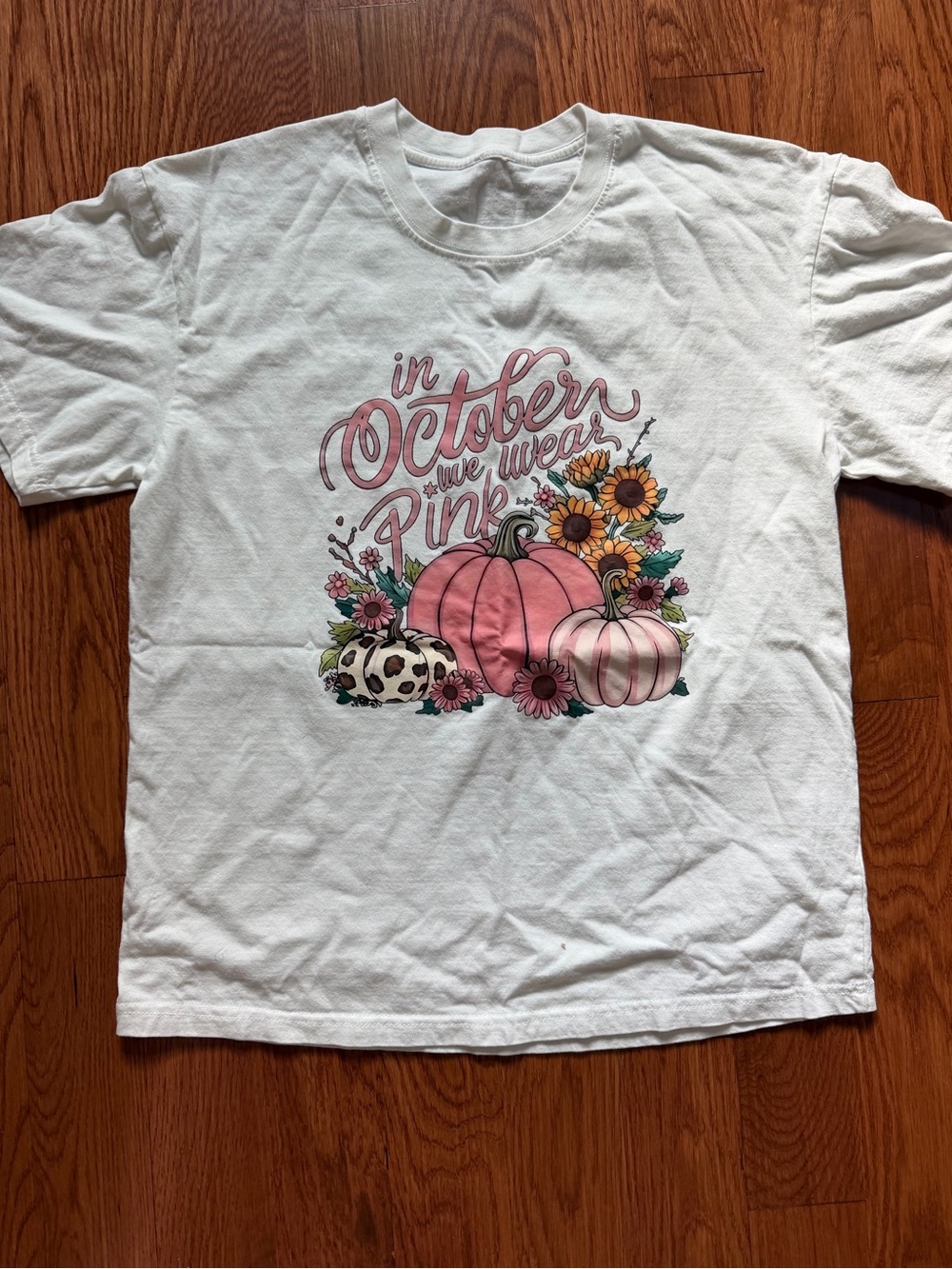 Breast Cancer Tee Shirt - In October We Wear Pink